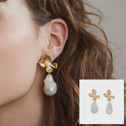 Flower Pearl Earrings1