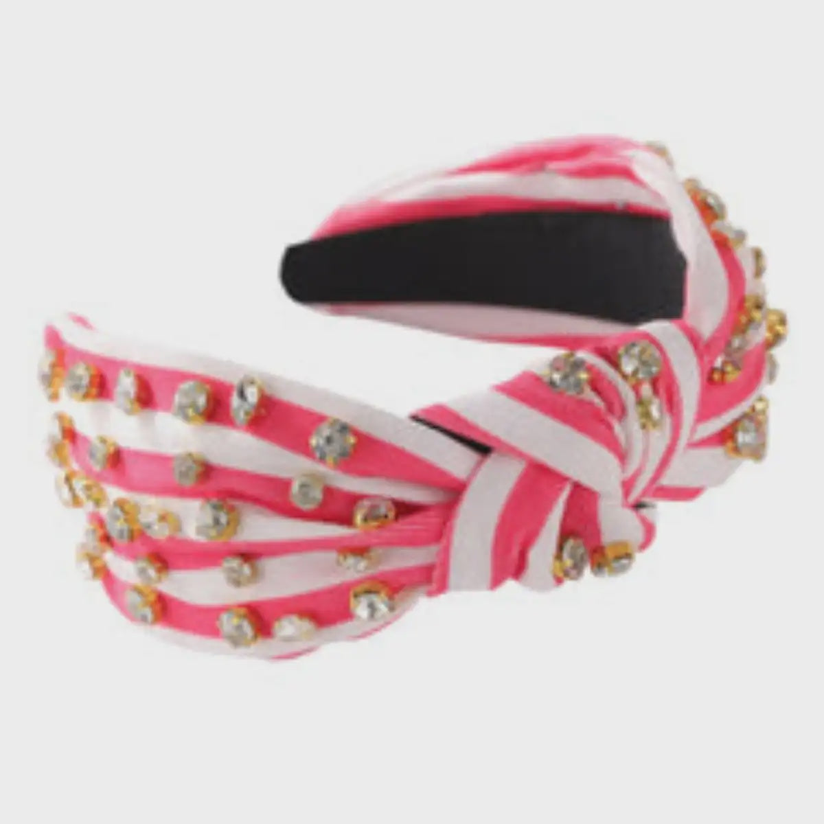 Ari Knot Stripe Headband - Pink