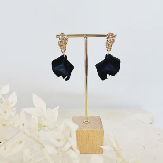Fleur Earrings - Black